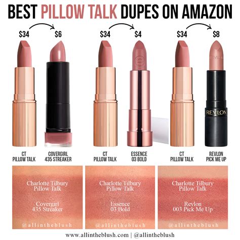 pillow talk lippenstift dupe|Best Pillow Talk Charlotte Tilbury Dupes in 2024